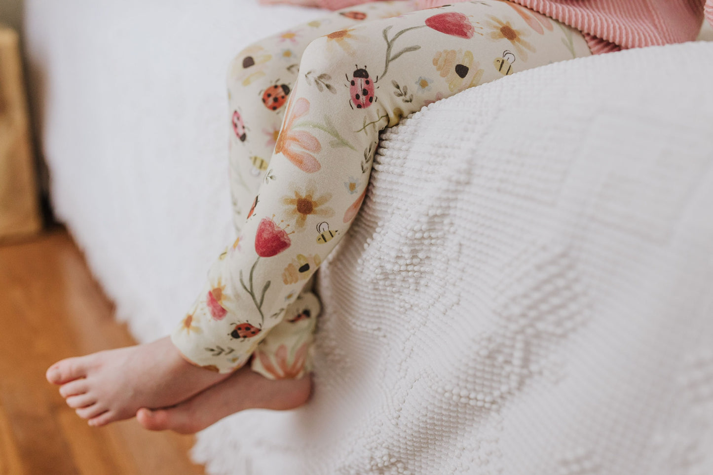 Floral Ladybug Leggings