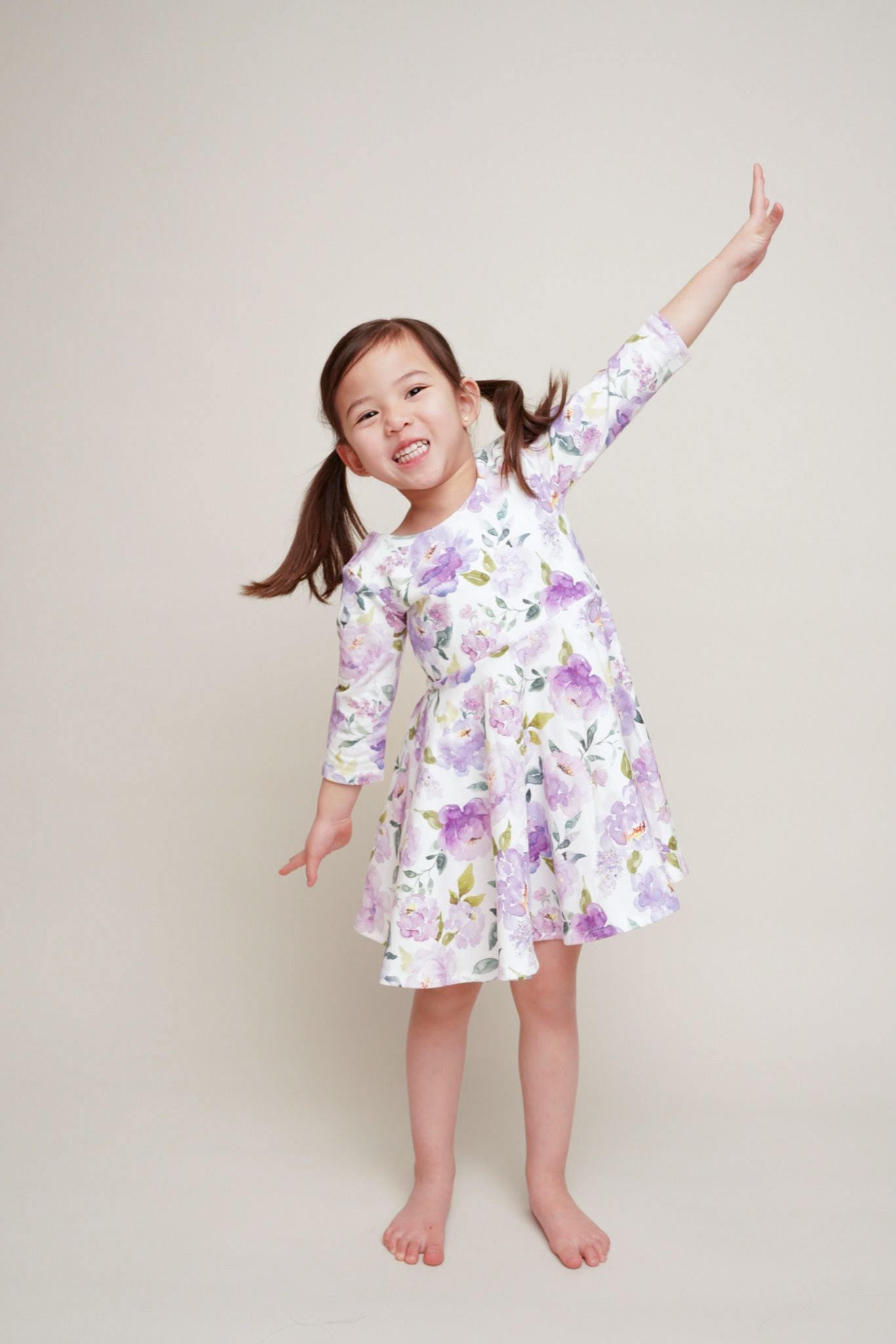 Purple Peony Peplum Top OR Dress