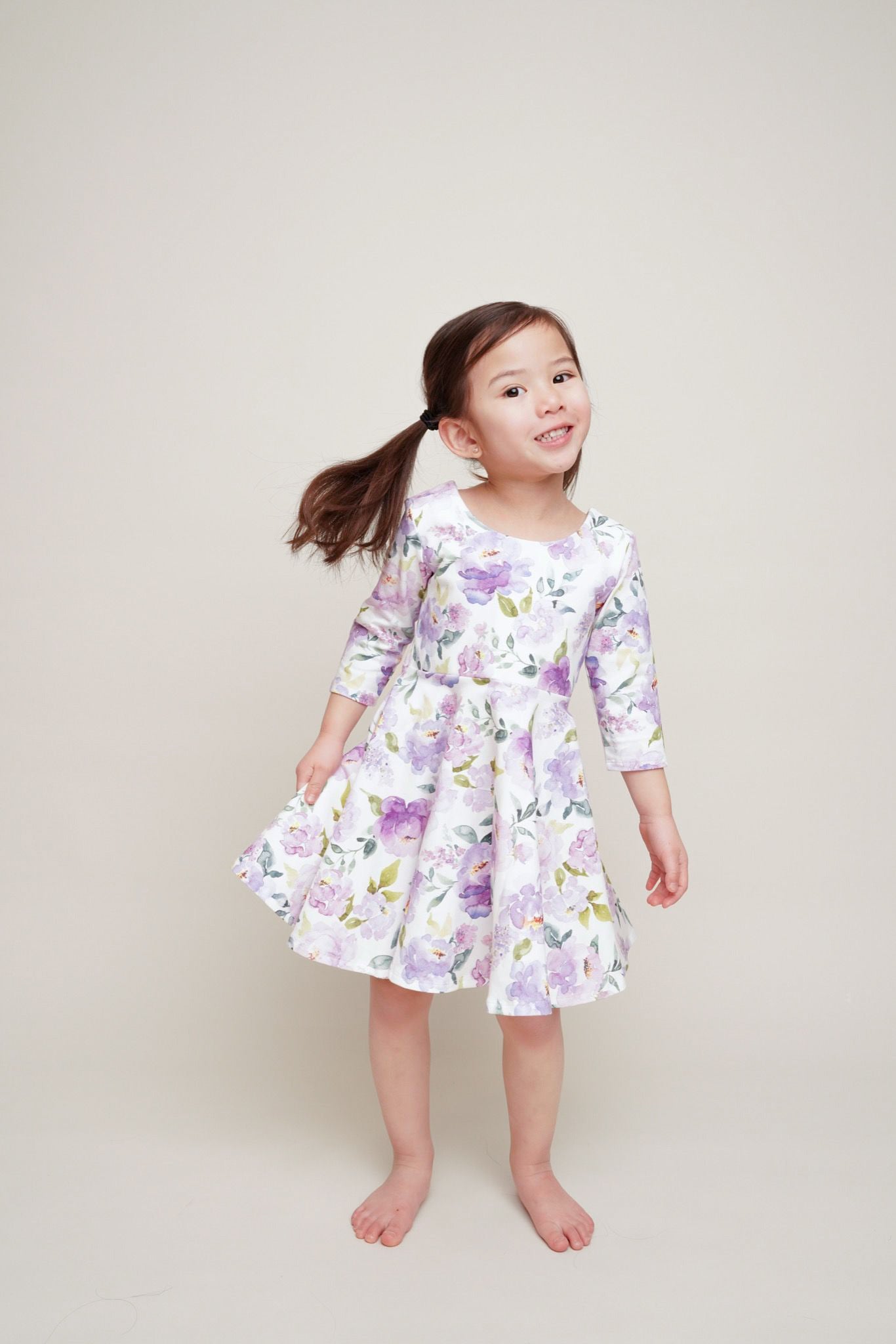 Purple Peony Peplum Top OR Dress