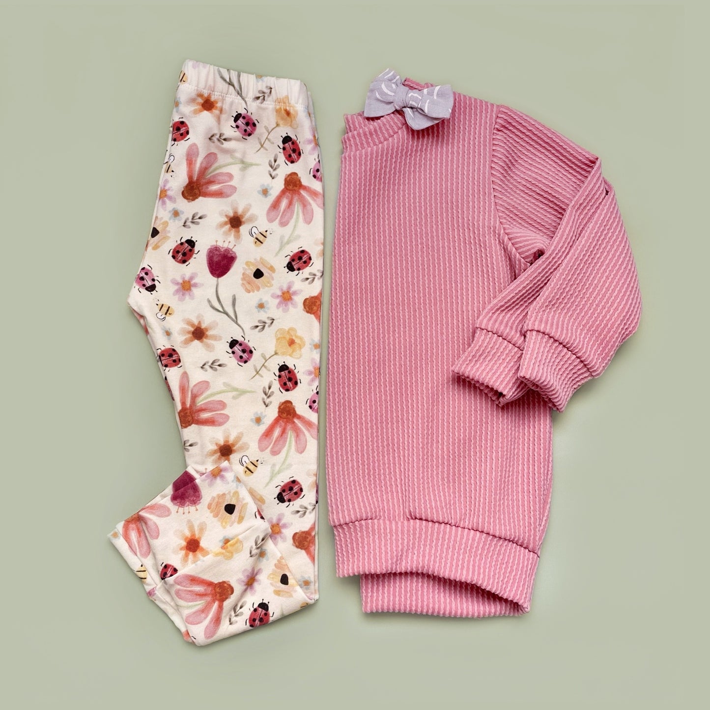 Floral Ladybug Leggings