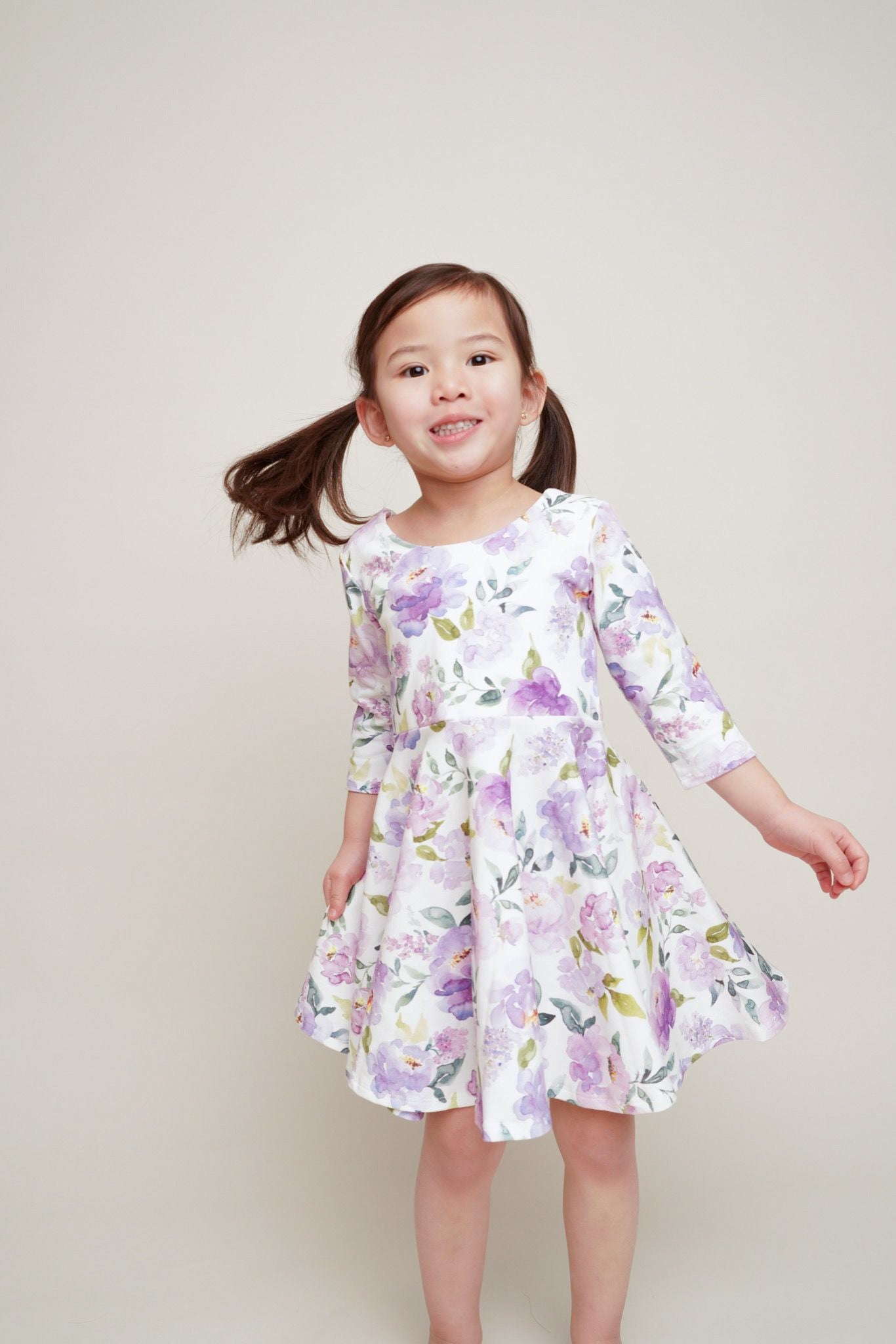 Purple Peony Peplum Top OR Dress