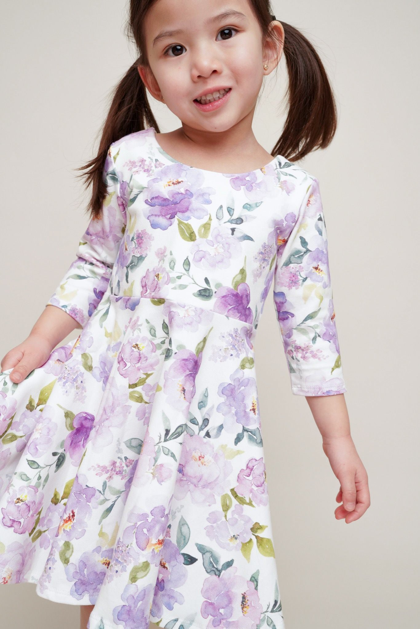 Purple Peony Peplum Top OR Dress