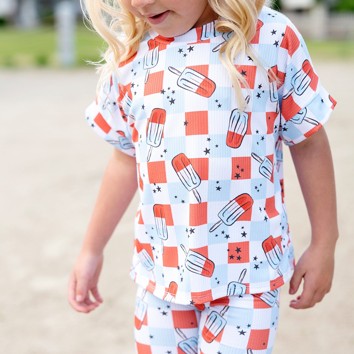 Retro Patriotic Popsicle Ribbed Set