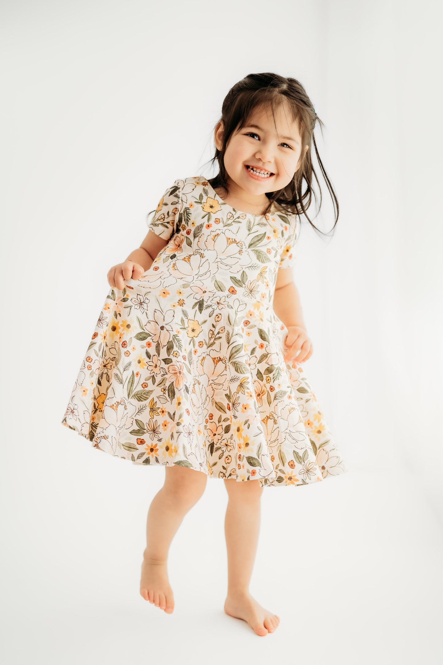 Peachy Wildflower Peplum Top OR Dress
