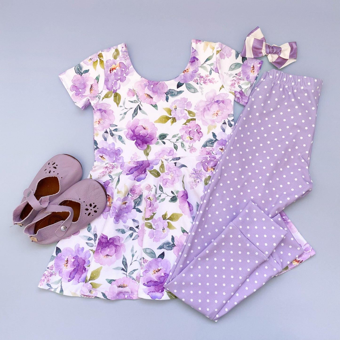 Purple Peony Peplum Top OR Dress