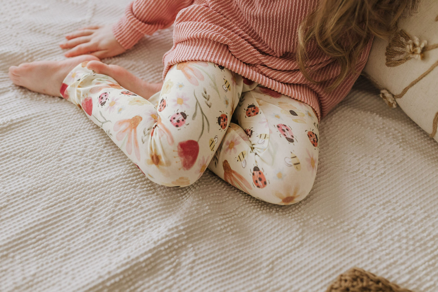 Floral Ladybug Leggings