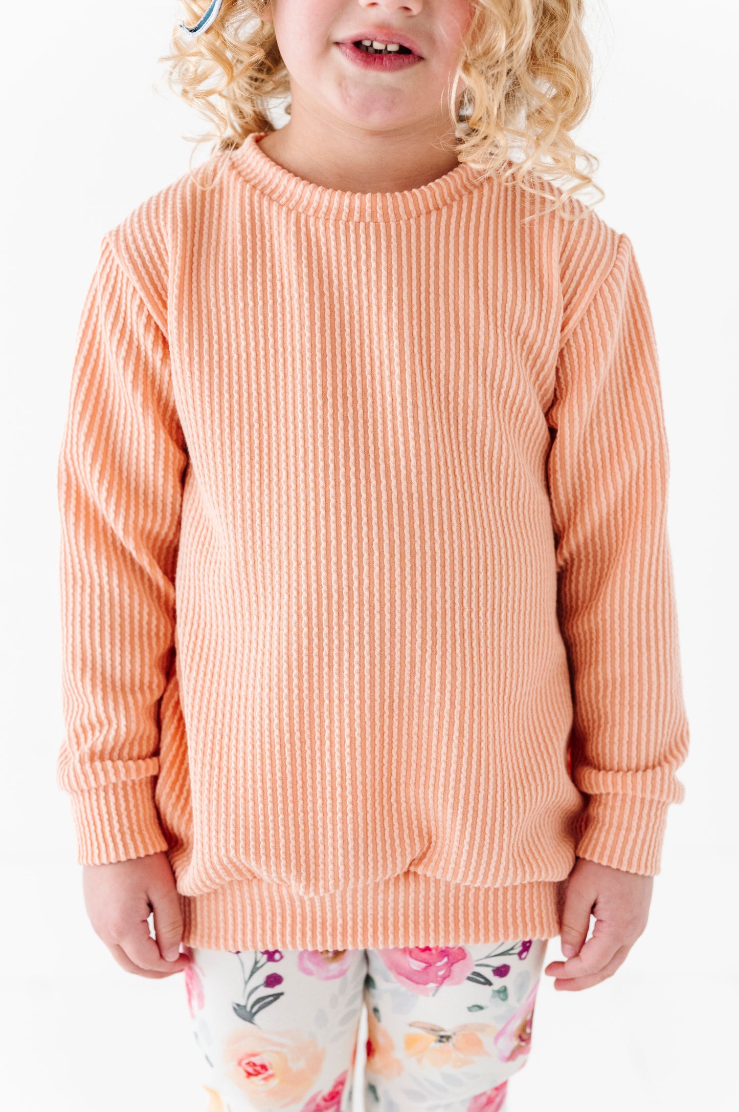 Peach Chunky Rib Oversized Sweater