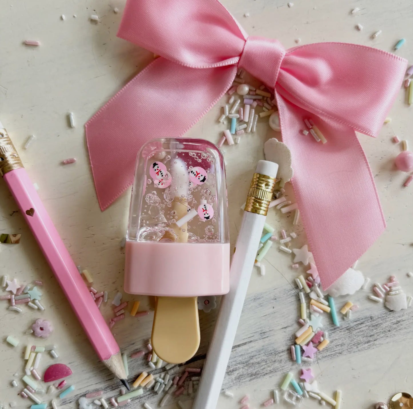 Pink Snowman Popsicle Lipgloss