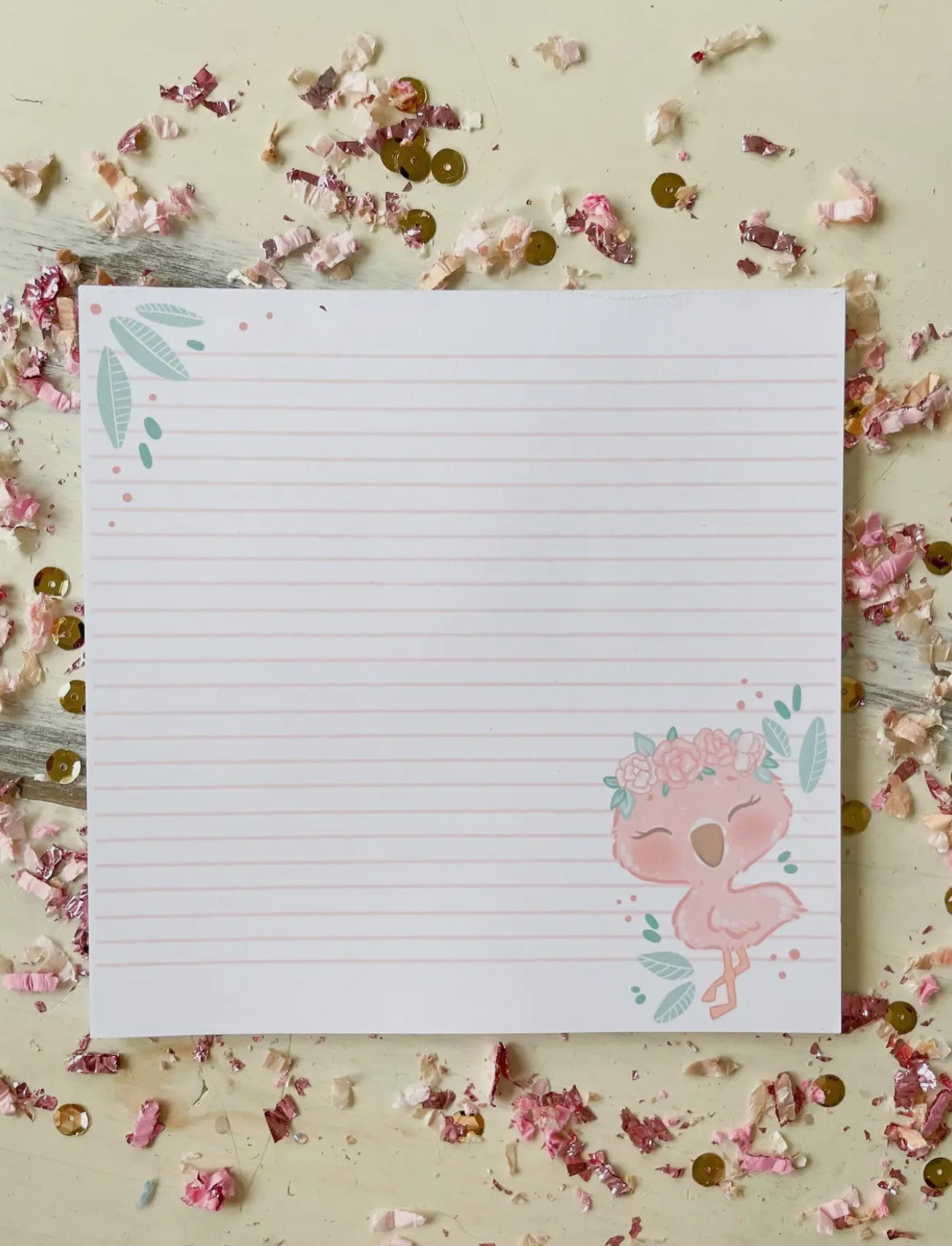 4x4 Flamingo Notepad