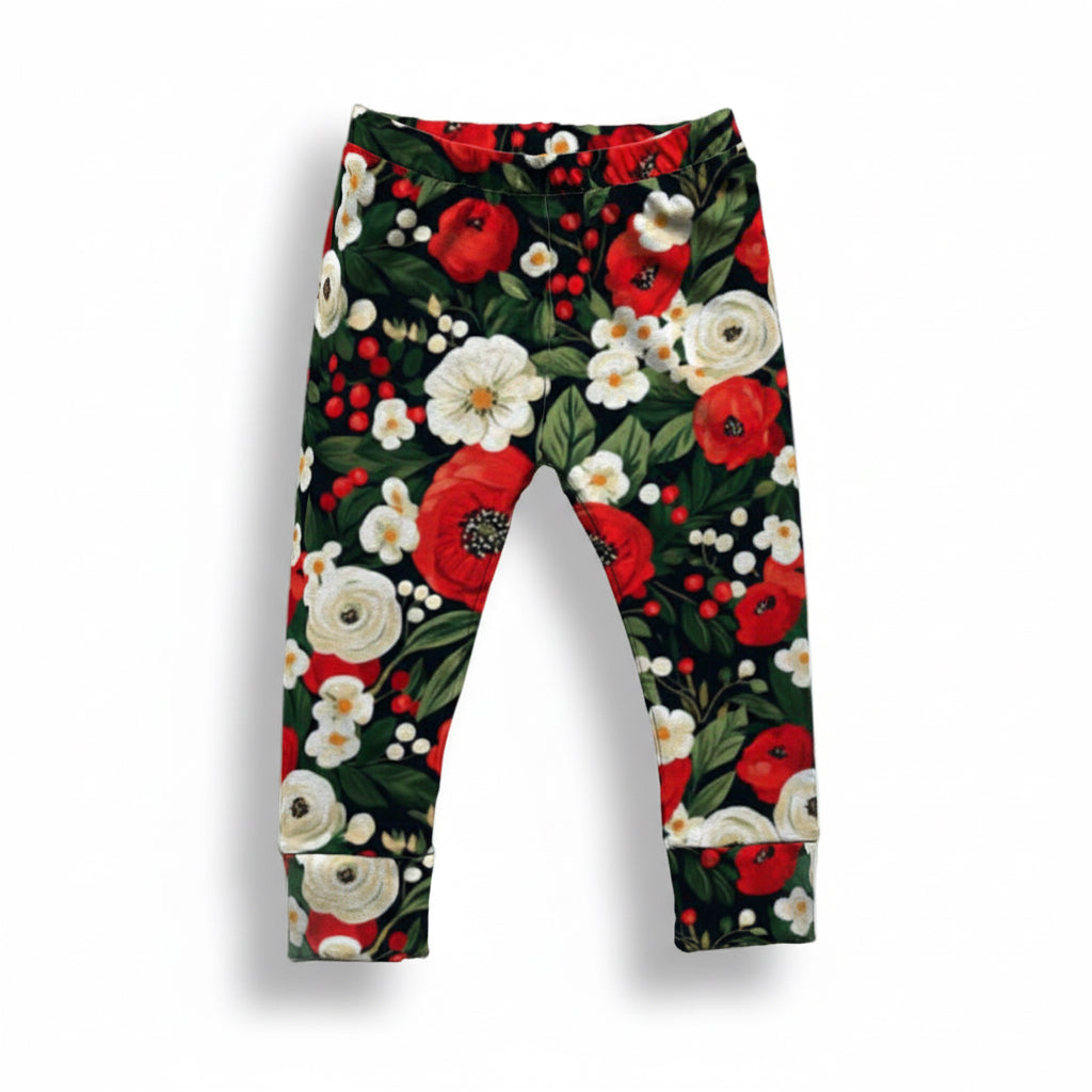 Holiday Berries and Flowers Leggings