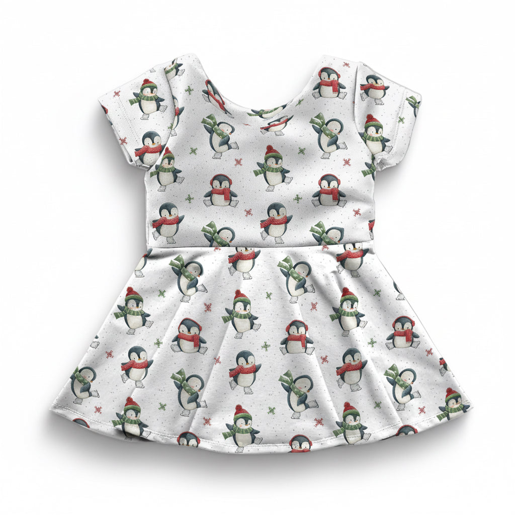 Skating Penguin Peplum Top OR Dress