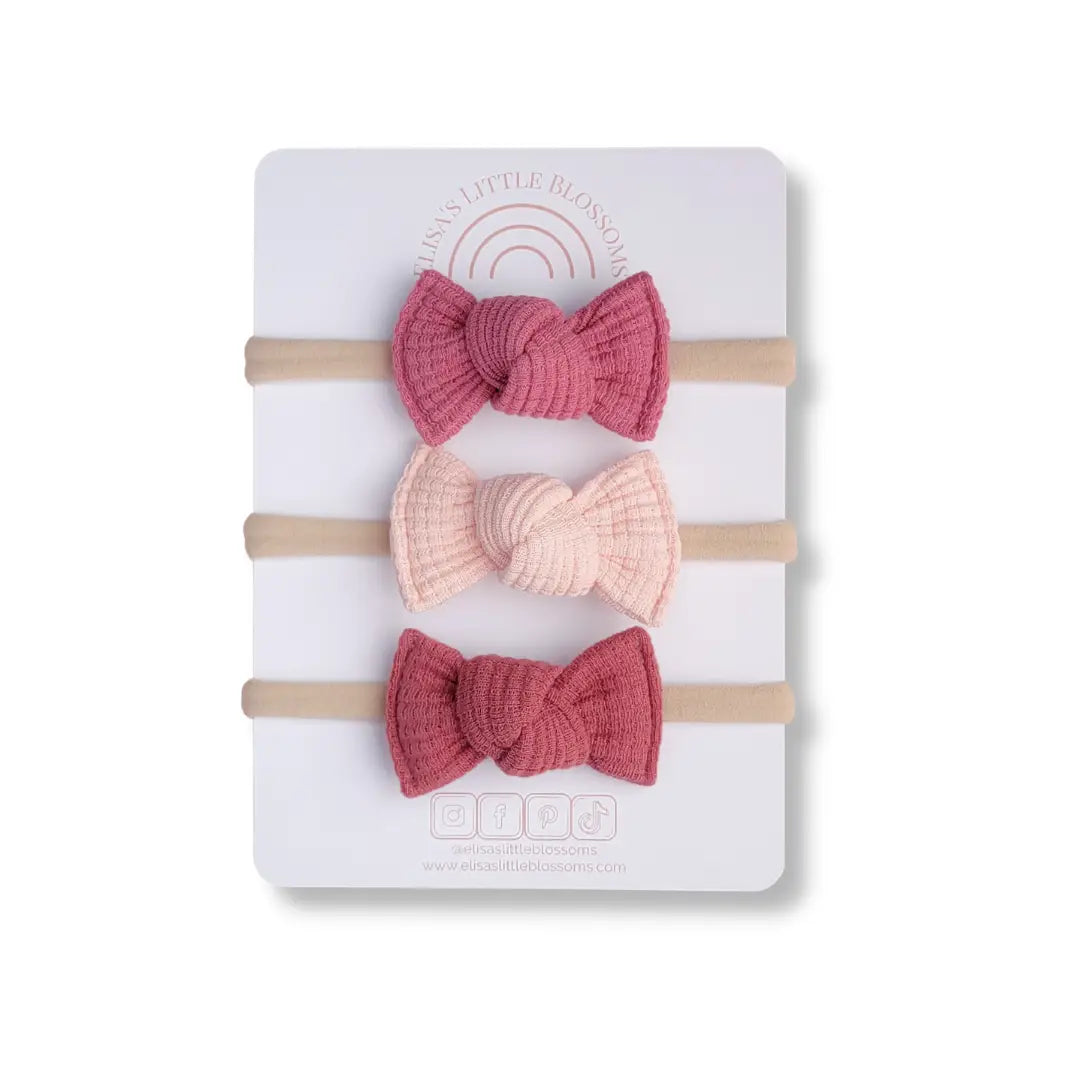 Pink Hues Knot Bow Set