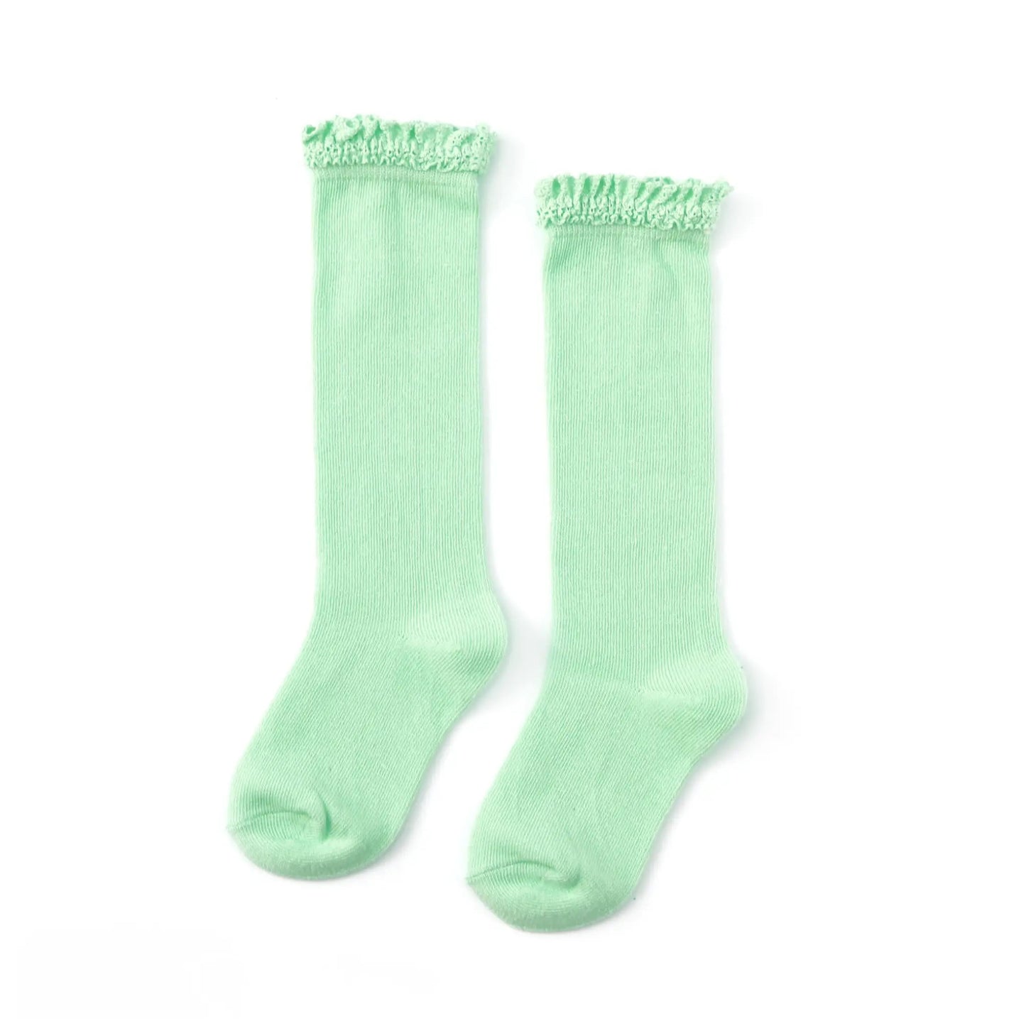 Pastel Lace Top Knee Highs