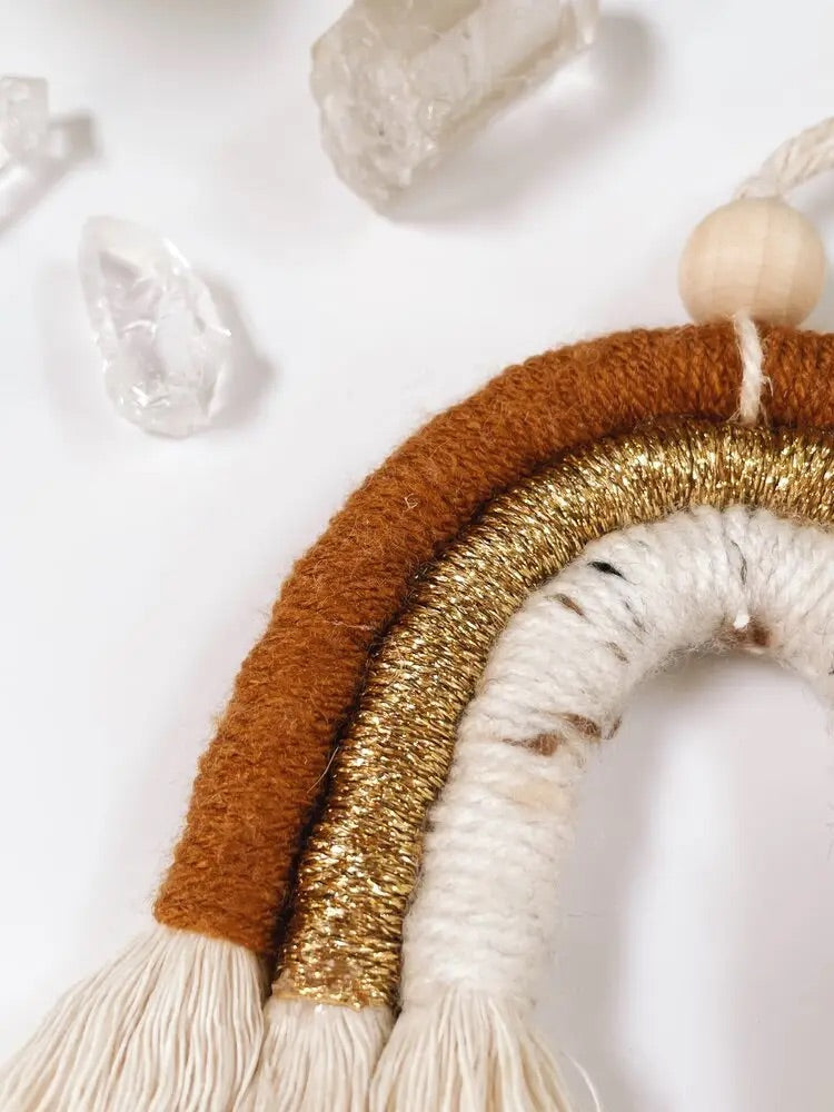 Pure Gold Mini Macrame Rainbow