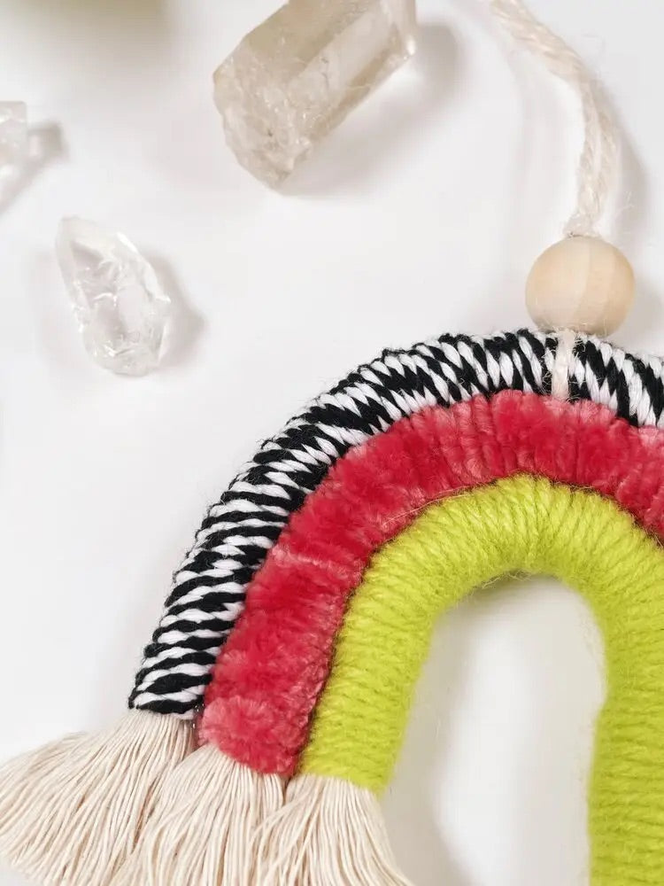 80s Trend Mini Macrame Rainbow