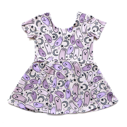 Purple Ghost Peplum Top OR Dress