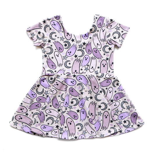 Purple Ghost Peplum Top OR Dress