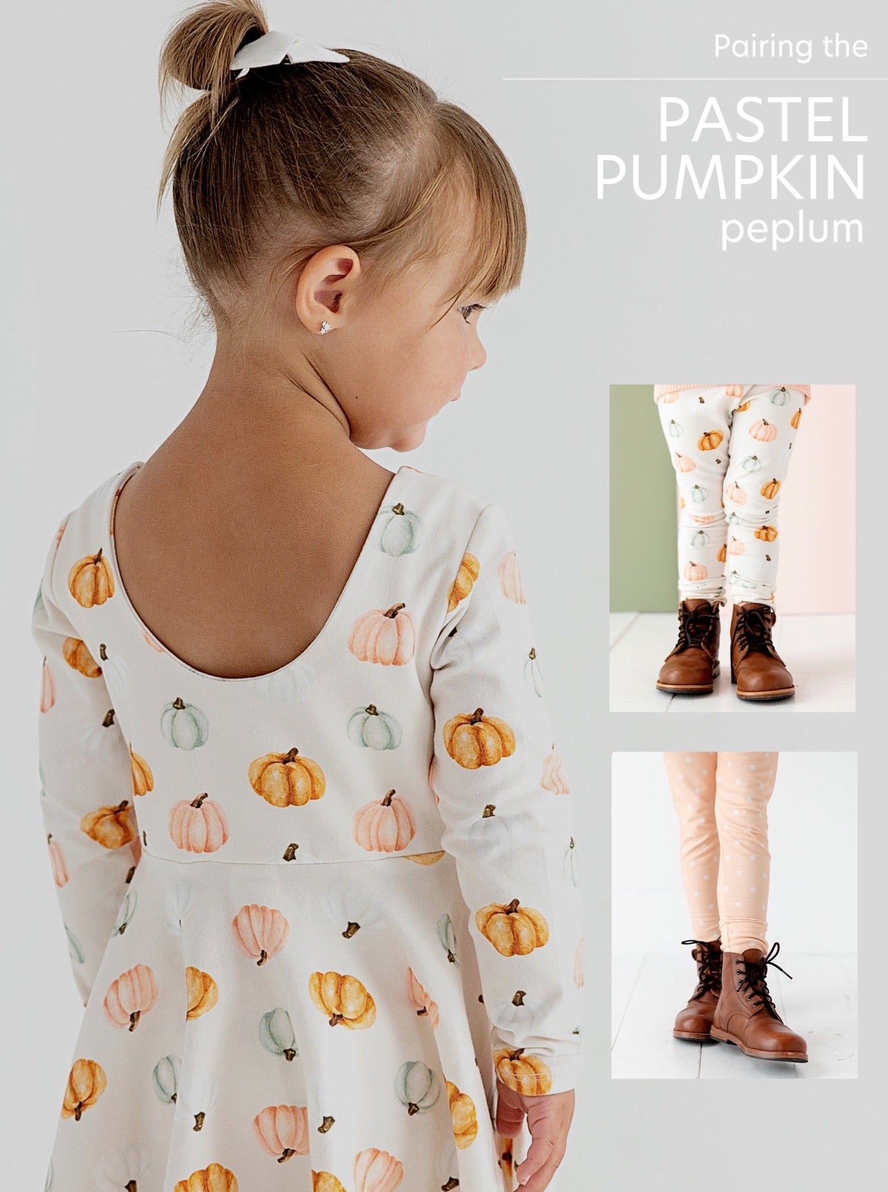 Pastel Pumpkin Peplum Top OR Dress