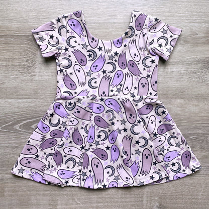Purple Ghost Peplum Top OR Dress