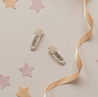 Shimmer Snowflake Clips