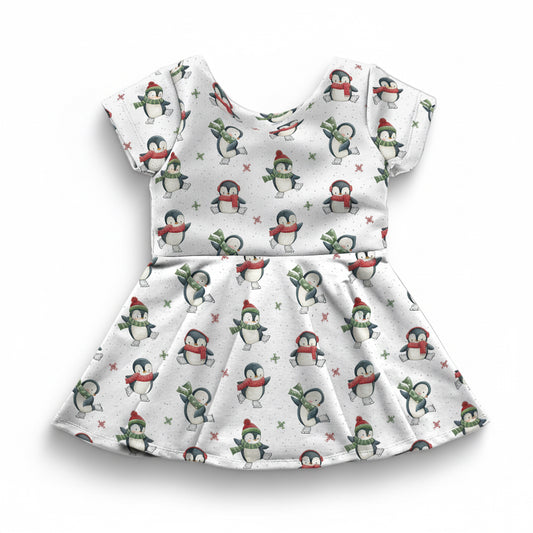 Skating Penguin Peplum Top OR Dress