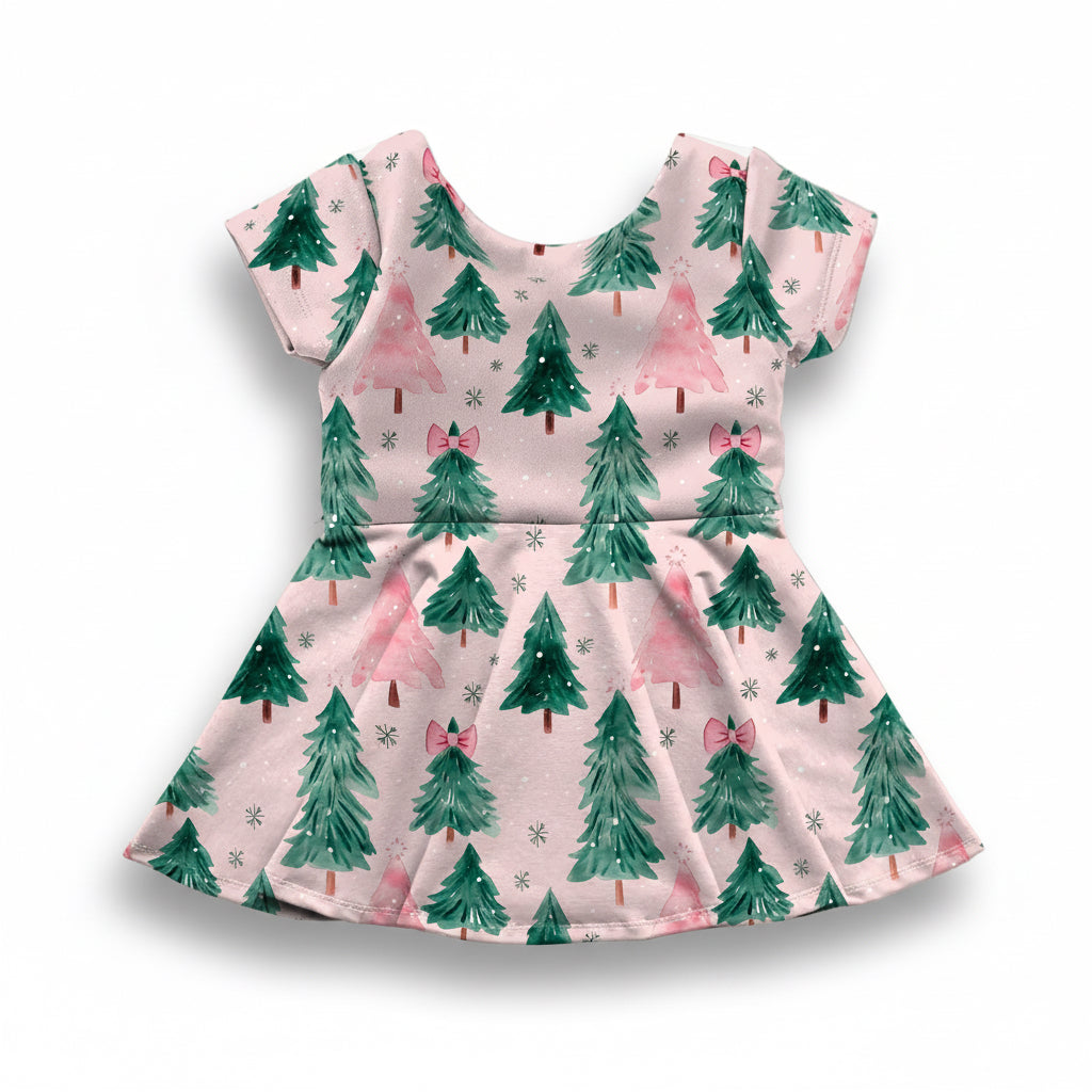 Pink Pines Peplum Top OR Dress