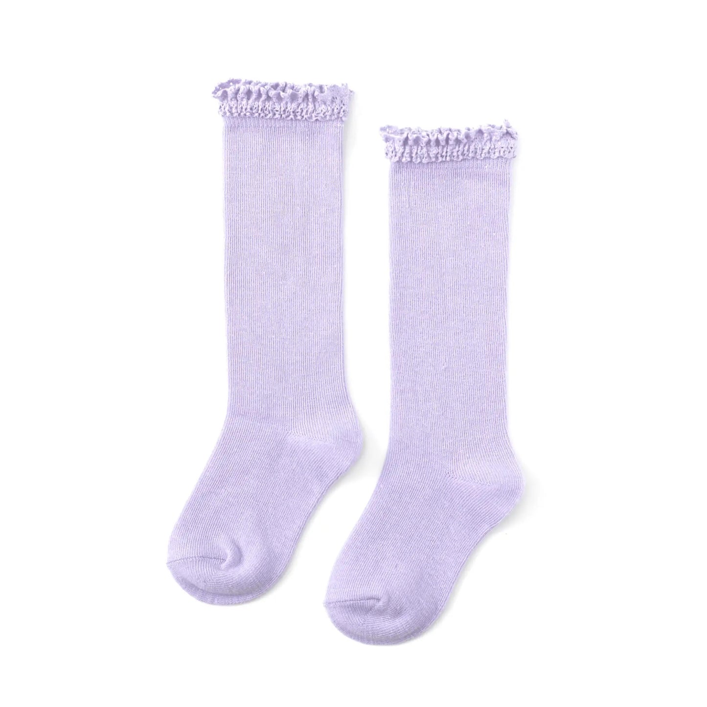 Pastel Lace Top Knee Highs